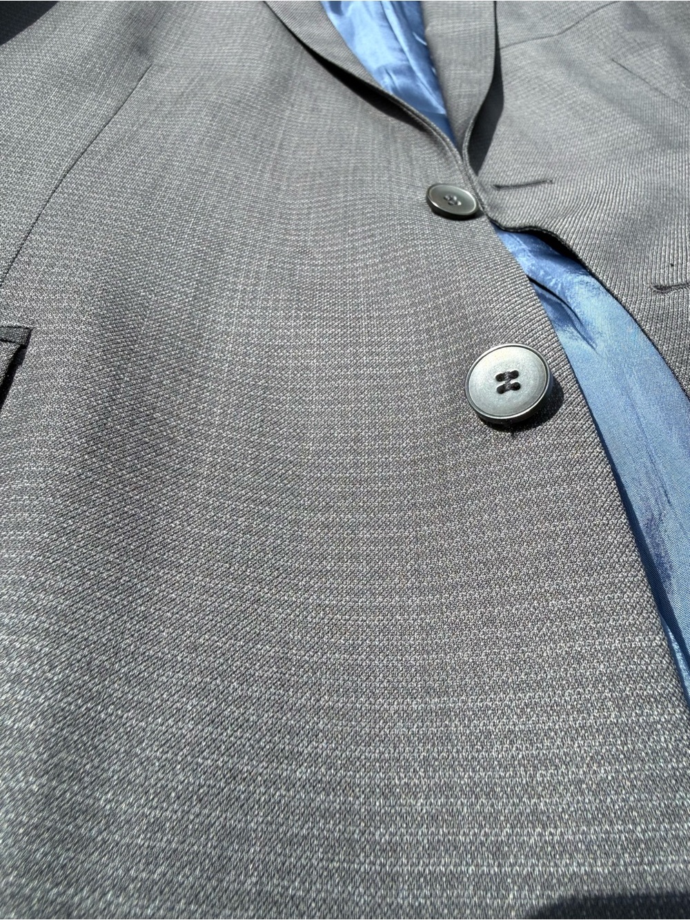 Strellson Sport Coat Mens EU 98 US 38L Blazer Charcoal Gray Slim Fit Jacket